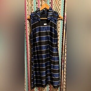 Banana Republic Navy and Black Striped Dress